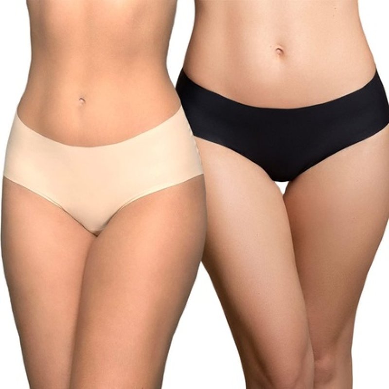 Bye Bra Invisible Seamless Panties with Smooth Edges and Ultrawhite Material 2 Pack - Sizes S, M, L