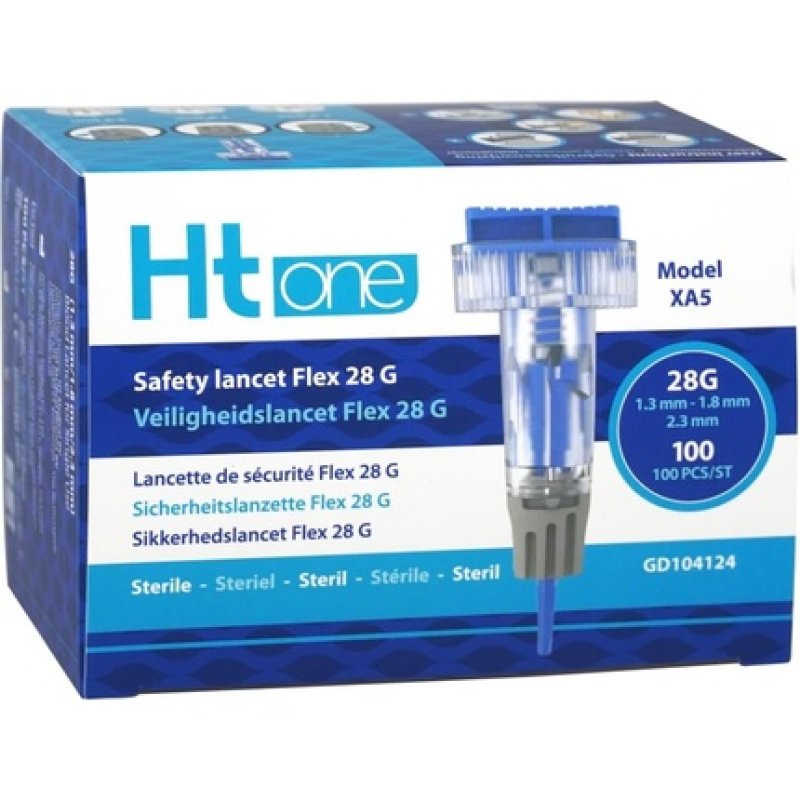 HT One Safety Lancet Flex 28G (1.3/1.8/2.3mm)