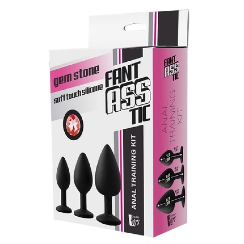 Dream Toys Fantasstic Anal Training Kit Red Stone 3 Pieces