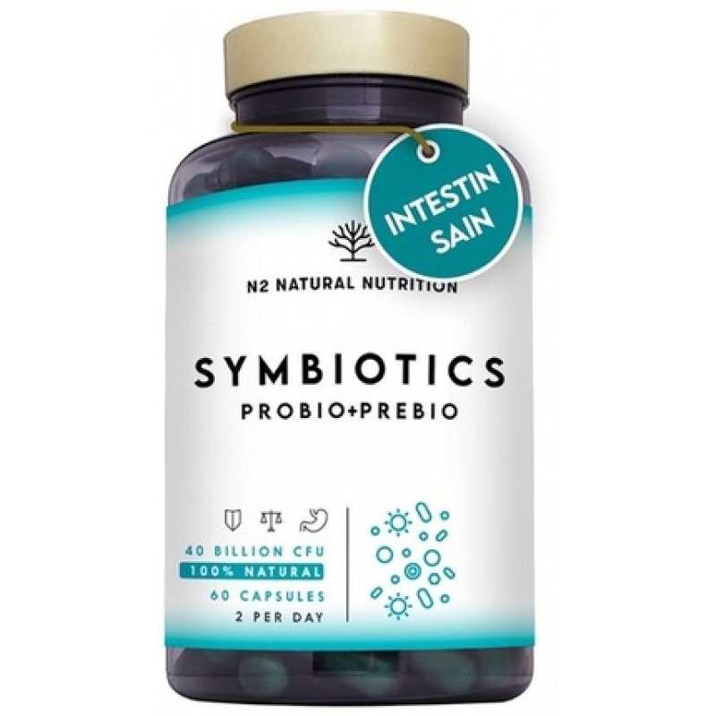 N2 Natural Nutrition Symbiotics Probiotics and Prebiotics 60 Capsules