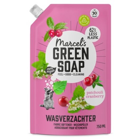 Marcel's Green Soap Washing Softener Patchouli & Cranberry Refill - Eco-Friendly Fabric Softener