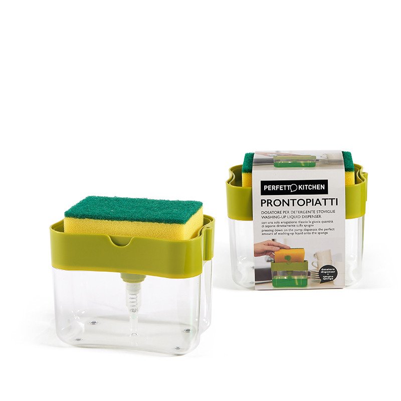 Perfetto 29118 Distributeur de savon 0,35 L Vert, Transparent