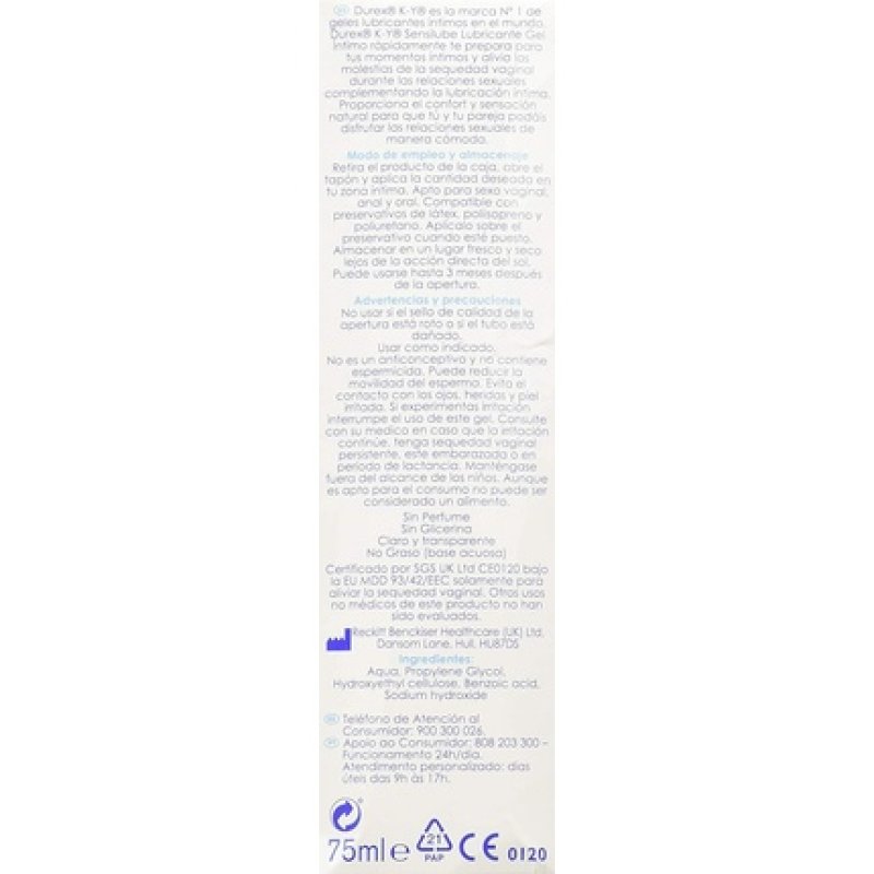 Durex K Y Jelly Gel Lubricant 75ml - Pack of 2