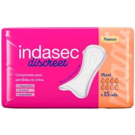Indasic Discreet Extra Incontinence Pads Box of 15 Units