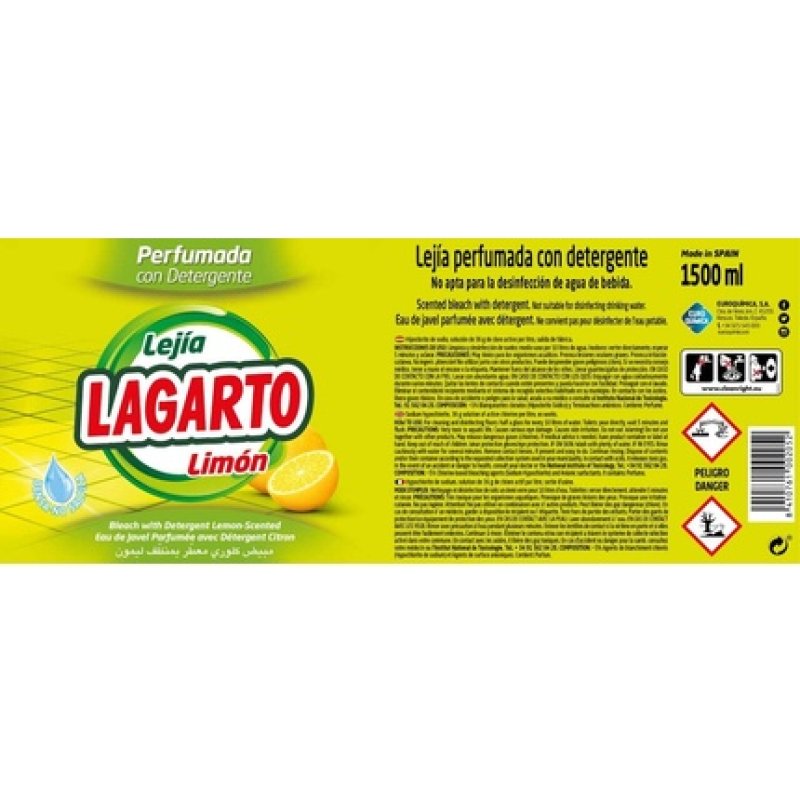 Lagarto Cleaning and Detergent Lemon 1500ml