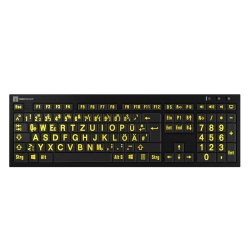 LogicKeyboard XL-Print Yellow on Black DE (PC/Nero)