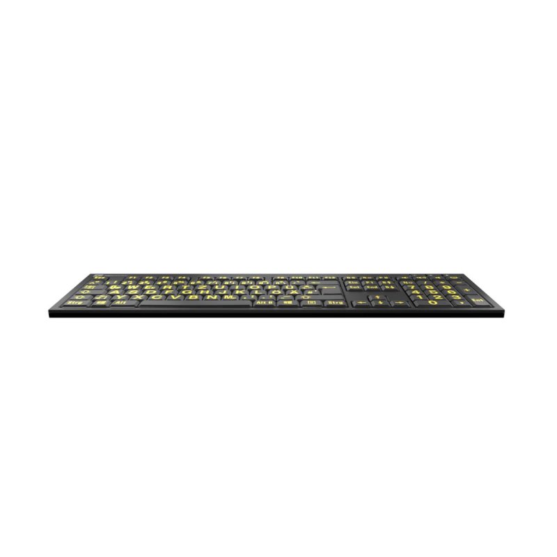 LogicKeyboard XL-Print Yellow on Black DE (PC/Nero)