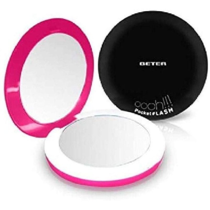 Oooh Pocket Flash Mirror with Light and 10x Magnification