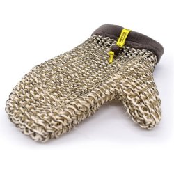 Beter 100% Bath Glove Made with Sisal and Linen Vegetable Fibres Coffee O'Clock Model