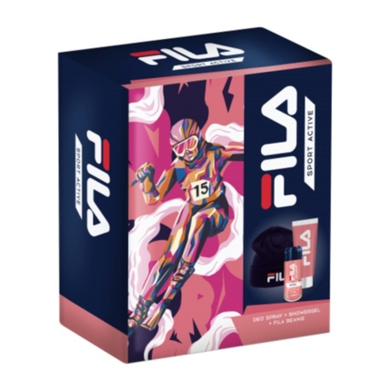 Fila 2024 Bravery Woman Deodorant Spray 150 Ml Bath Gel 500 Ml Beanie