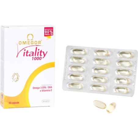OMEGOR Vitality 1000 Capsules with Omega 3, EPA, DHA and Vitamin E 30 Capsules