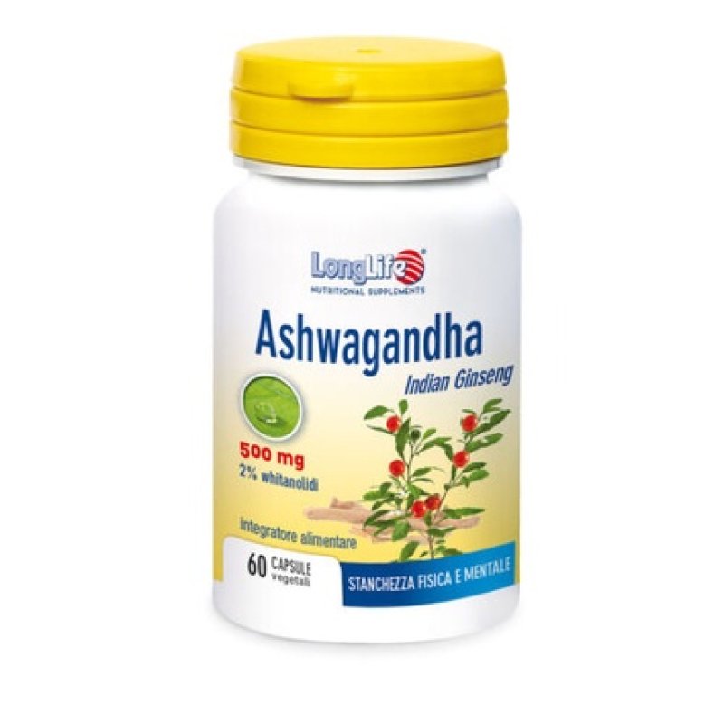Ashwagandha 500mg LongLife Herbal Supplement 60 Capsules