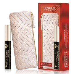 L'Oréal Paris Makeup Set Gift Idea for Women Voluminous Extra Black Mascara and Mini Cosmetic Bag