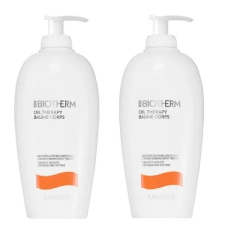 Set of nourishing body lotions for dry skin Duo Oil Therapy Baume Corps (Nutri-Replenishing Body Treatment) 2 x 400 ml