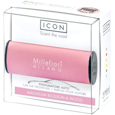 Millefiori 16car64 Car Fragrance, Pink, 6.4cm, Set Of 2 Pink Magnolia Blossom & Wood