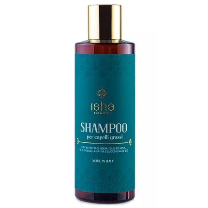 ISHA Cosmetics Seboregulator Shampoo Natural Ayurvedic Cleansing with Neem, Tulsi, and Amla Extracts Aloe Vera Juice