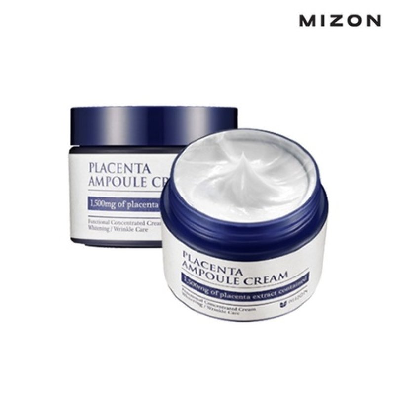 Mizon Placenta Ampoule Cream 50ml Moisturizing Care with 1500mg Placenta Extract