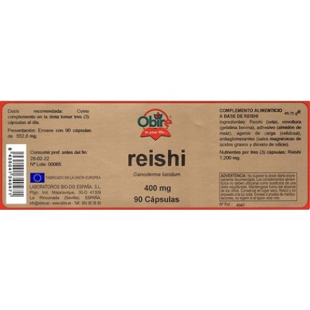 Obire Reishi 400mg. 90cap
