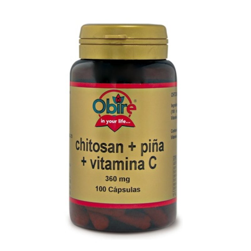 Obire Chitosan Piña Vitamina C 100 Caps X 360 Mg