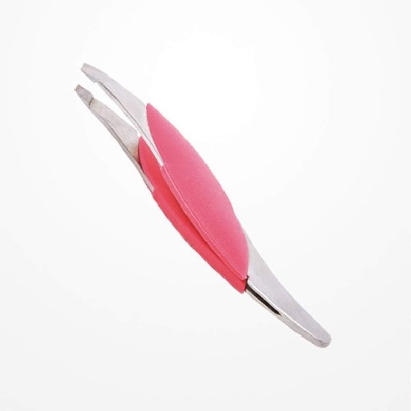 BIFULL BREZZE Red Ergonomic Round Tip Tweezers Black Standard