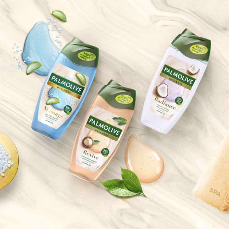 Palmolive Wellness Massage Shower Gel 250ml with Sea Salt, Aloe Extract and Essential Oil