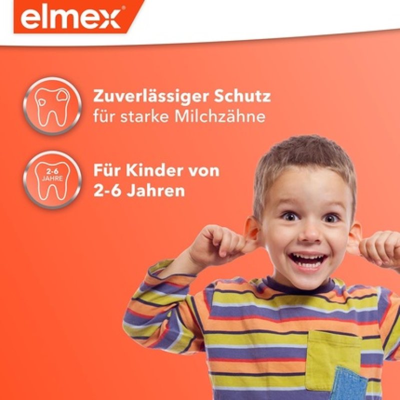 Elmex Children's Toothpaste 2-6 Years 50ml x 2 - Effective Cavity Protection with Aminfluoride for Triple Protection