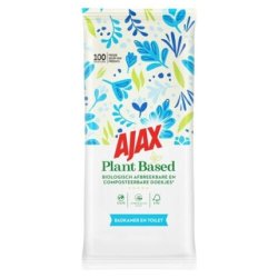 Ajax Vegetable Cleaning Wipes Bathroom And Toilet 100 Pieces