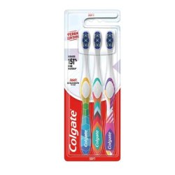 Colgate Whole Mouth Clean 360 Toothbrushes Soft Design - 3 Pieces