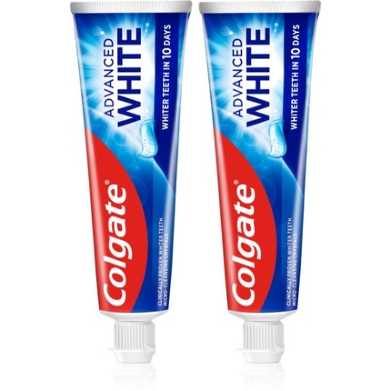 Colgate Advanced White Whitening Anti-Stain Toothpaste 2x75 ml