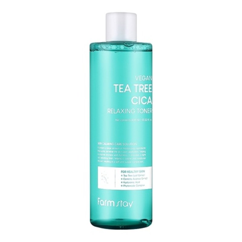 Farmstay Vegan Tea Tree Cica Relaxing Toner - 400 Ml