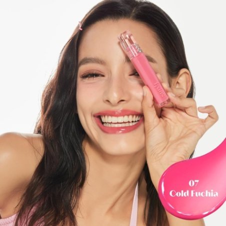 ETUDE Glow Fixing Tint 7 Cold Fuchsia Non-Sticky Glossy Shine Lip Stain