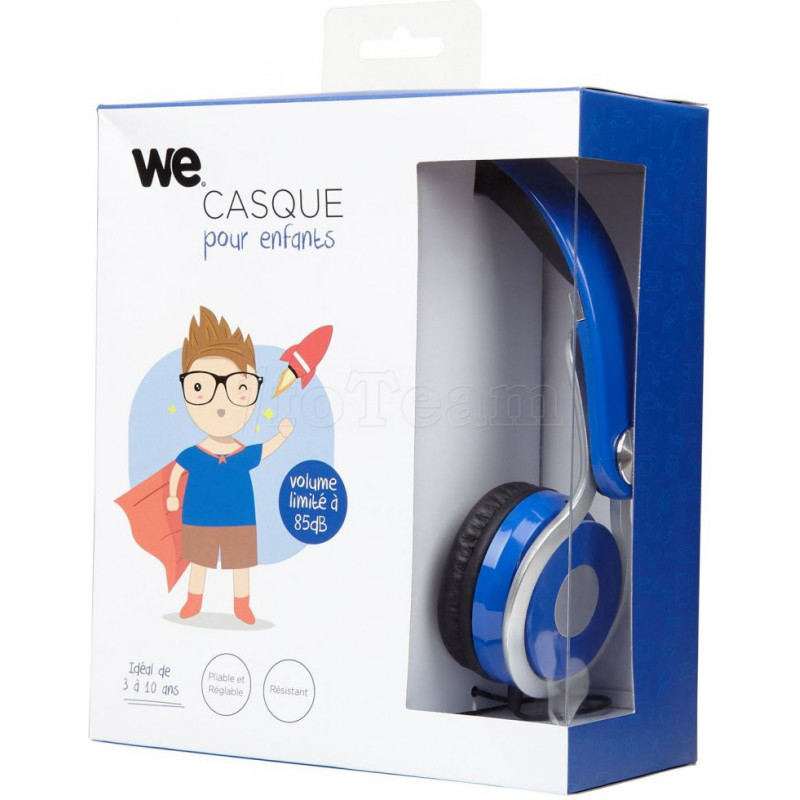 Casque pliable We compatibleKids pour enfant (3-10 ans) (Bleu)