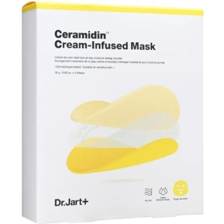 Dr. Jart Deeply Hydrating Ceramidin Face Mask Cream-Infused Mask - 5 X 18 G