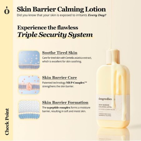 Ongredients Skin Barrier Calming Lotion Lightweight Moisturizer for Dry Skin