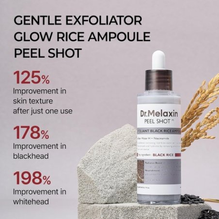 Peel Shot Glow Black Rice Peeling Ampoule Soft Exfoliating Face and Body Scrub