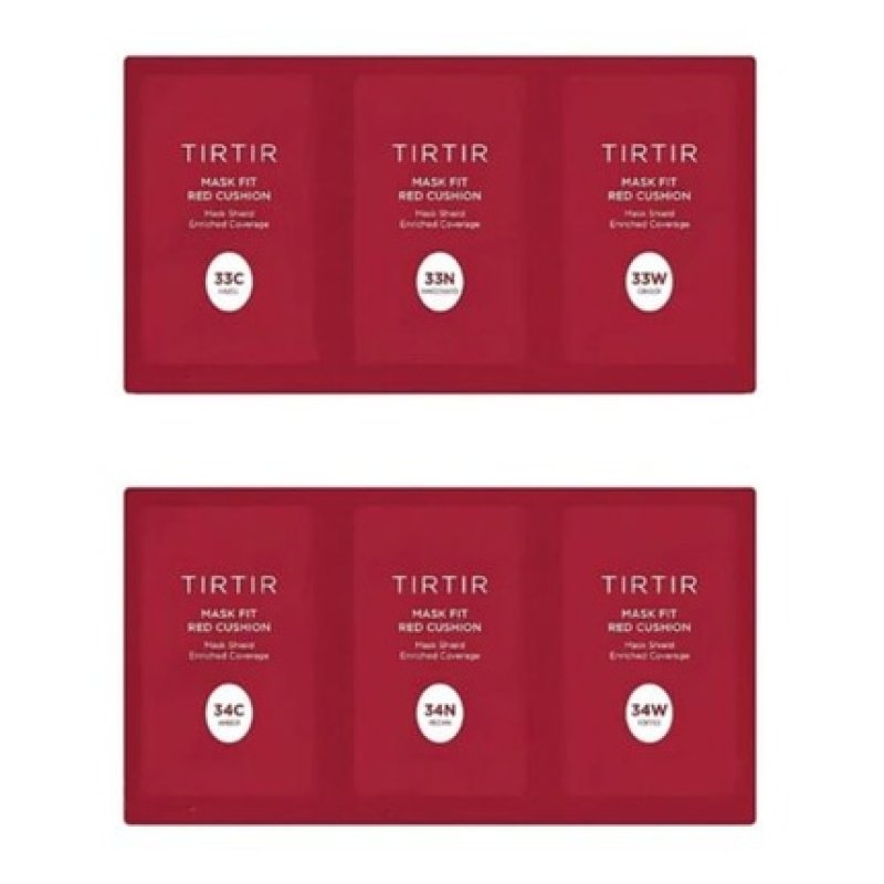 Tirtir Mask Fit Red Cushion 6 Shade Trial Kit 33c-34w
