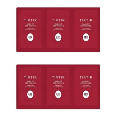 Tirtir Mask Fit Red Cushion 6 Shade Trial Kit 33c-34w