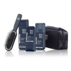 Marlies Moller Hair Styling Gel Flexible Hold, Energizing Shampoo, And Paddle Hair Brush Set