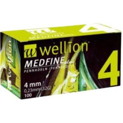 Wellion Medfine Plus Insulin Pen Needles 32g X 4mm - 100 Pieces