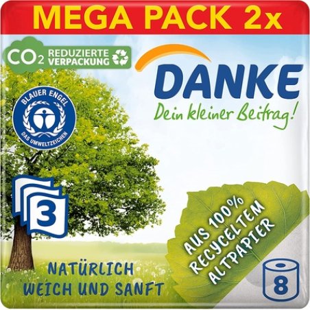Danke Toilet Paper 8 Rolls