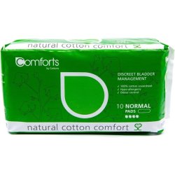 Cottons Comforts Premium Incontinence Pads for Women 380ml Capacity 100% Natural Cotton Regular