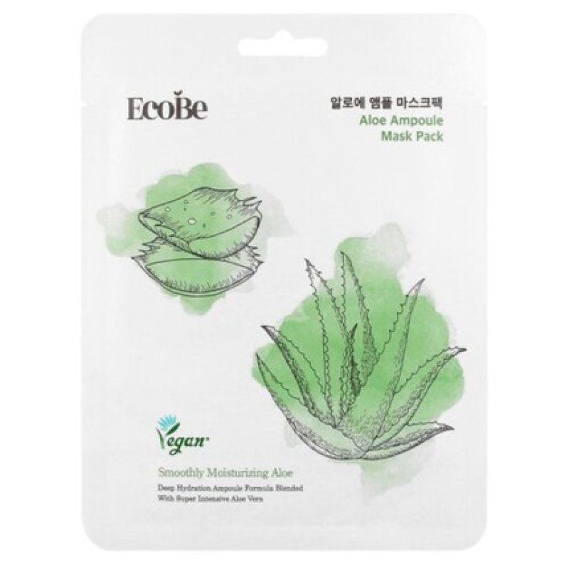 Ecobe Aloe Ampoule Mask 25ml - Soothing and Moisturizing Sheet