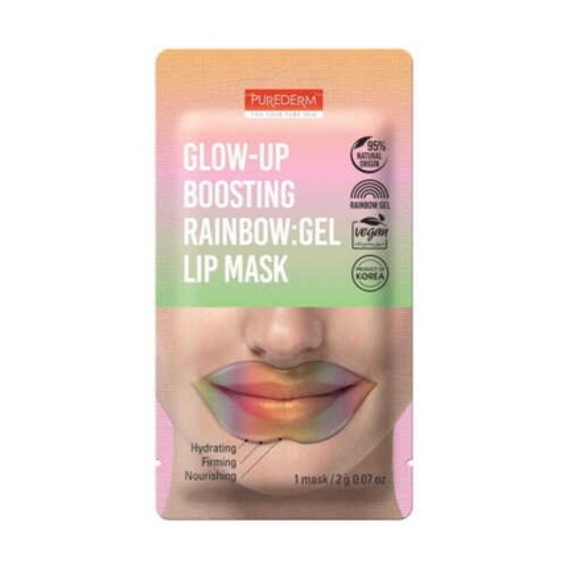 Glow-Up Boosting Rainbow Vegan Hydrogel Lip Mask 2g