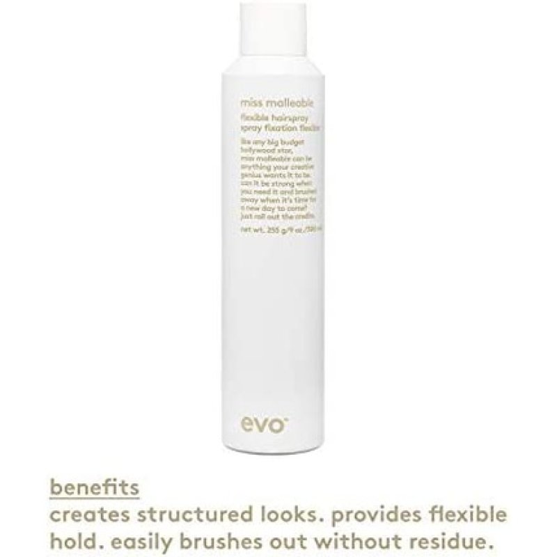 evo Miss Malleable Flexible Hairspray Hair Volume Spray 300ml 10.1fl.oz.