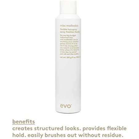 evo Miss Malleable Flexible Hairspray Hair Volume Spray 300ml 10.1fl.oz.