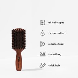 Evo Conrad Bristle Paddle Brush - Gently Detangles, Styles, Smooths