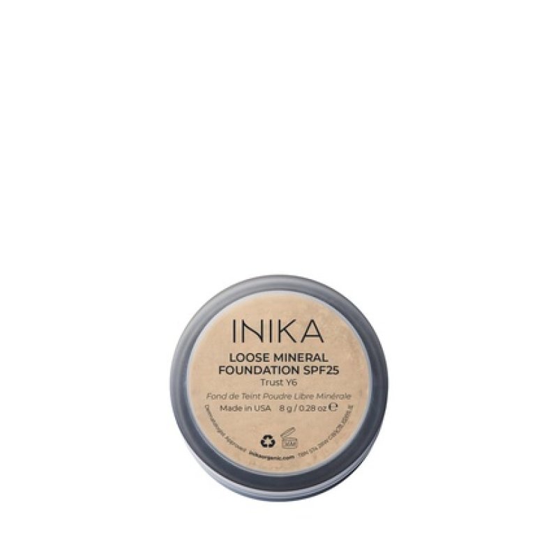 INIKA Organic Mineral Powder Foundation with SPF 25 Vegan Makeup Buildable Coverage Flawless Radiance & Glow Blemish