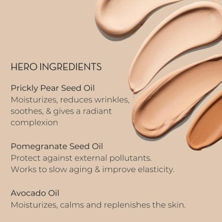 Inika Organic BB Cream Foundation Vegan Makeup with Hydrating Prickly Pear