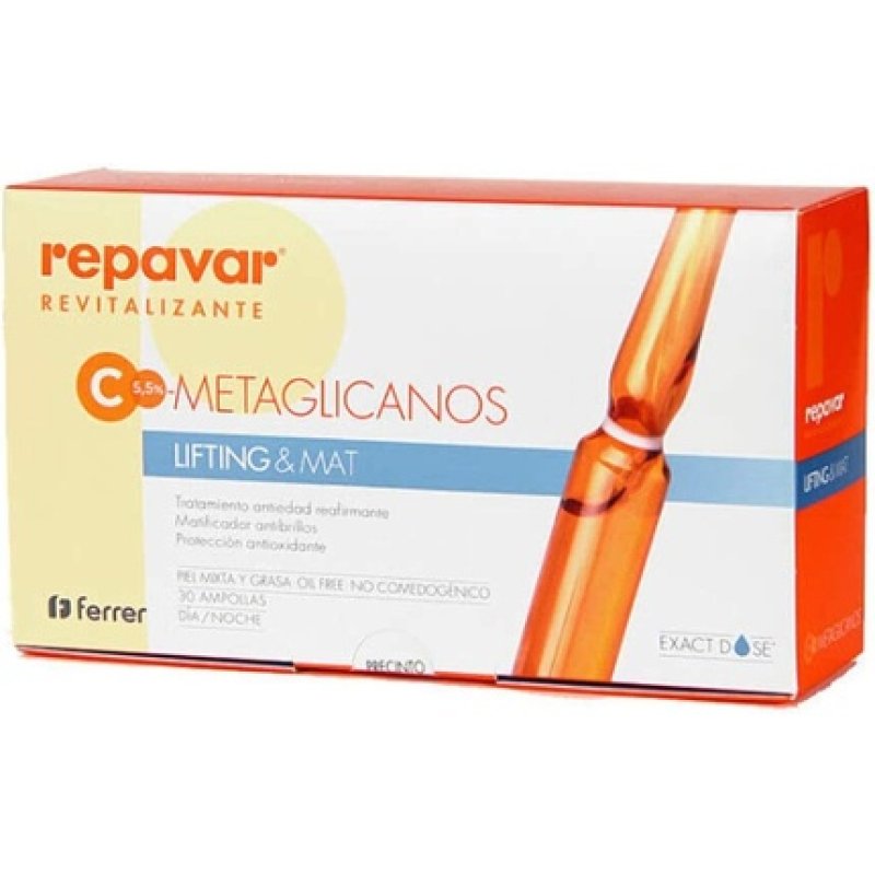 Repavar Revitalizing Lifting & Mat Metaglycan Facial Serum with Vitamin C 1ml