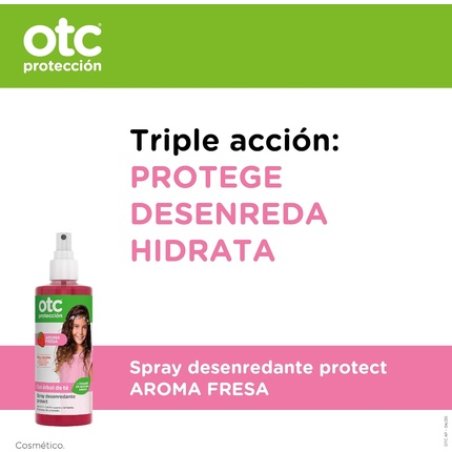 OTC Antipiojos Protection Protect Detangling Spray with Strawberry Aroma Triple Action 250ml